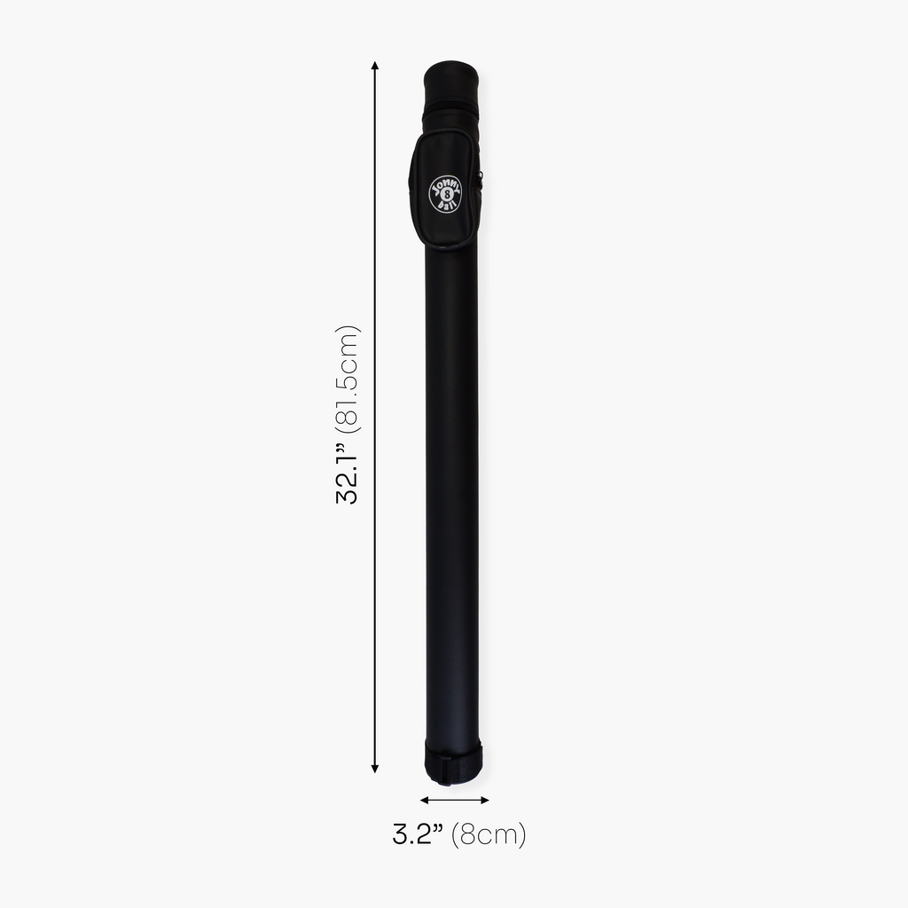 Jonny 8 Ball black tubular 2-piece cue case Cue + Case