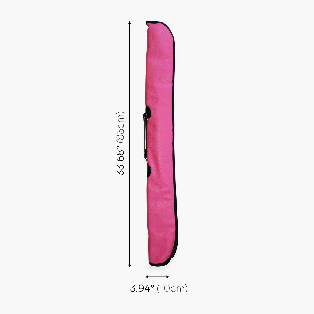 Hot pink padded 2-piece soft cue case