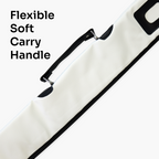White padded 2-piece soft cue case