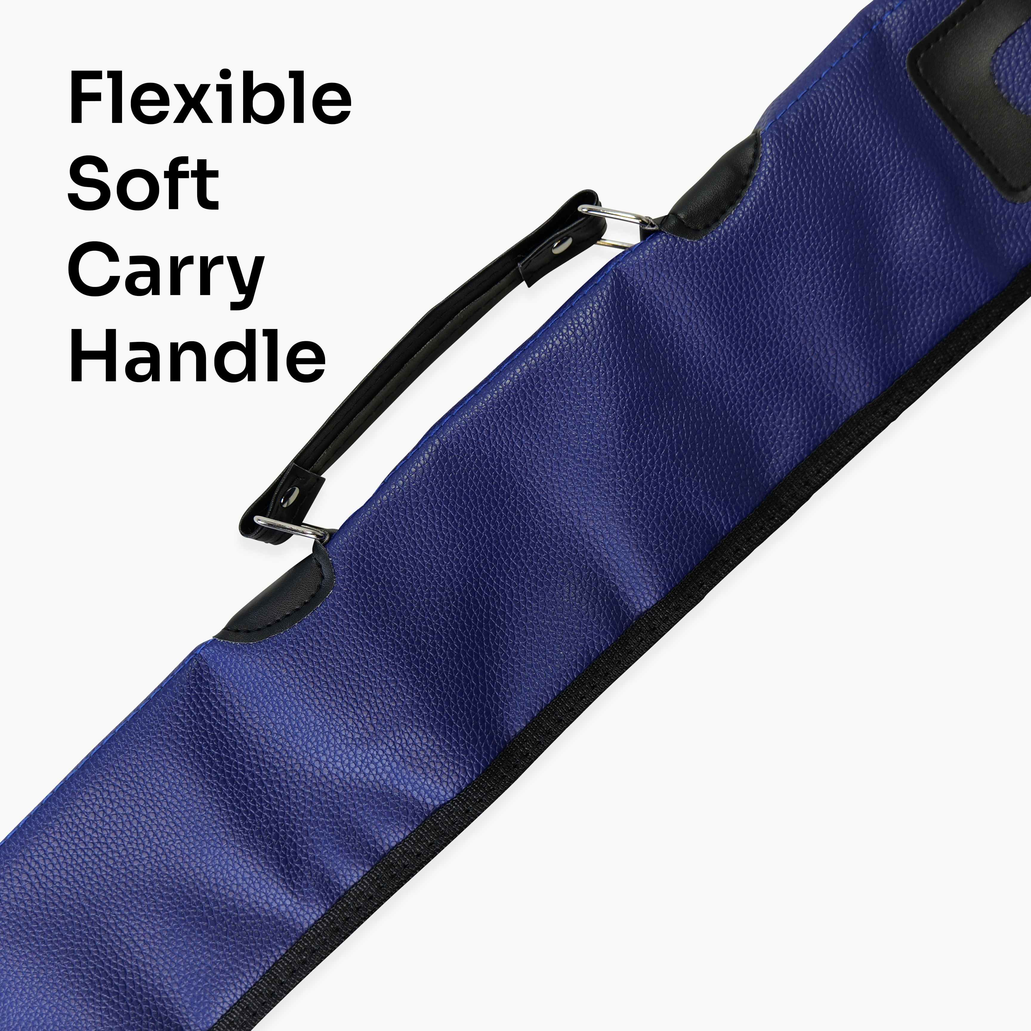 Navy padded 2-piece soft cue case
