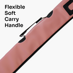 Light pink padded 2-piece soft cue case