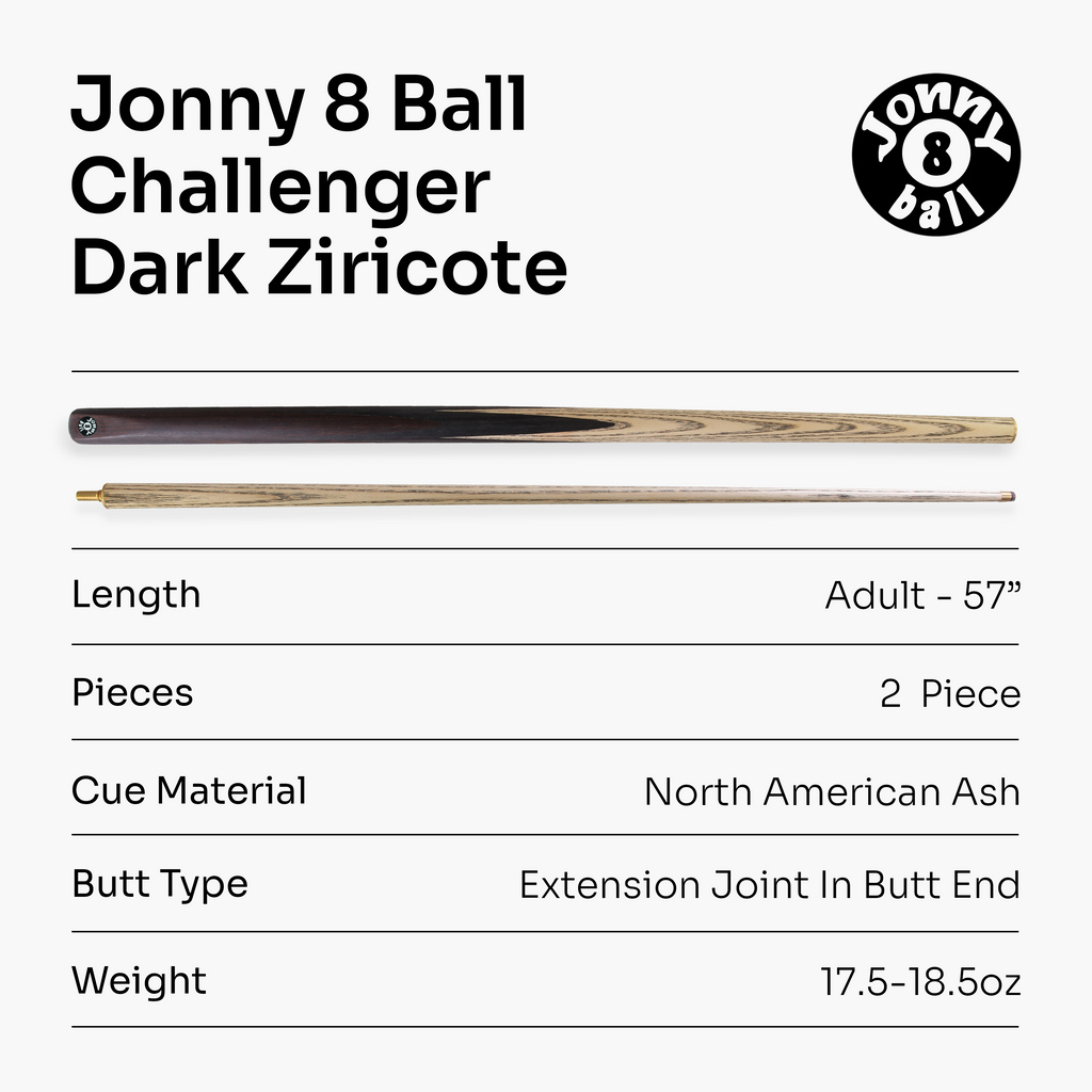 Jonny 8 Ball Challenger 57-inch 2-piece pool cue