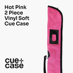 Hot pink padded 2-piece soft cue case