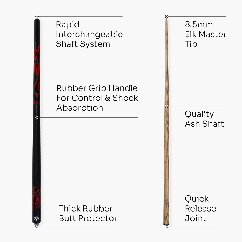 Jonny 8 Ball Riss 57-inch 2-piece pool cue Cue + Case