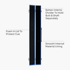 Classic attache 2-piece cue case