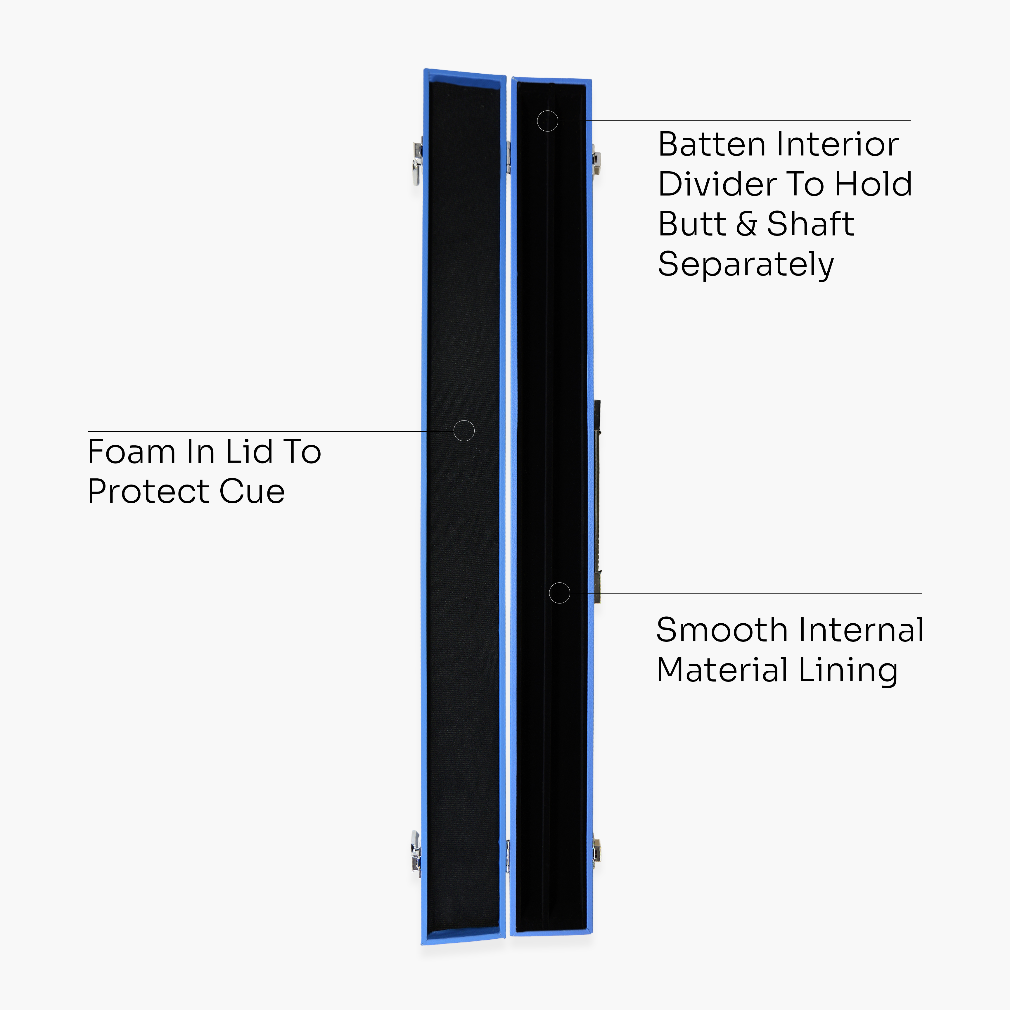 Classic attache 2-piece cue case