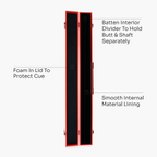 Classic attache 2-piece cue case