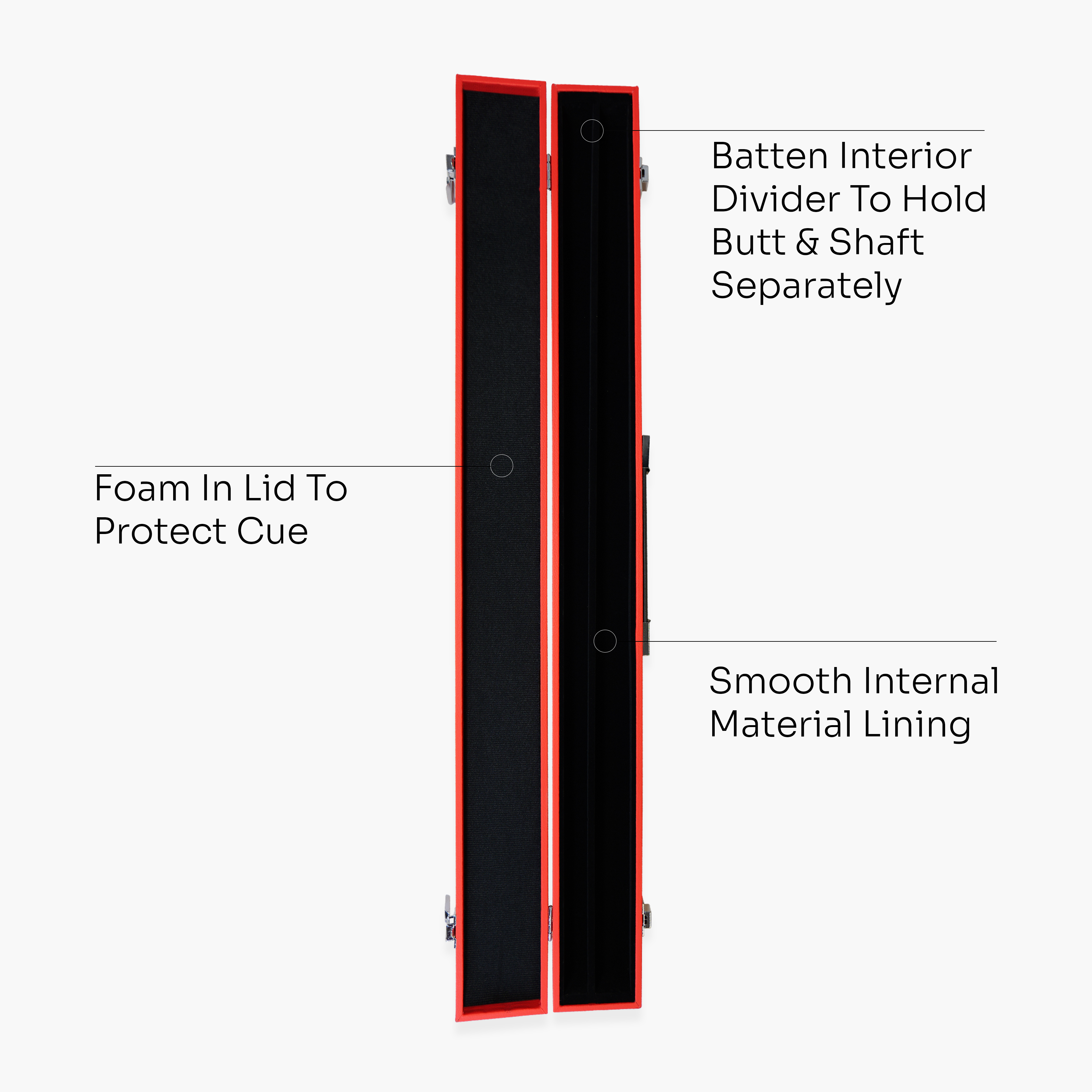 Classic attache 2-piece cue case