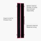 Classic attache 2-piece cue case