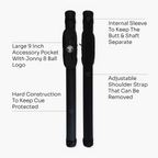 Jonny 8 Ball black tubular 2-piece cue case Cue + Case