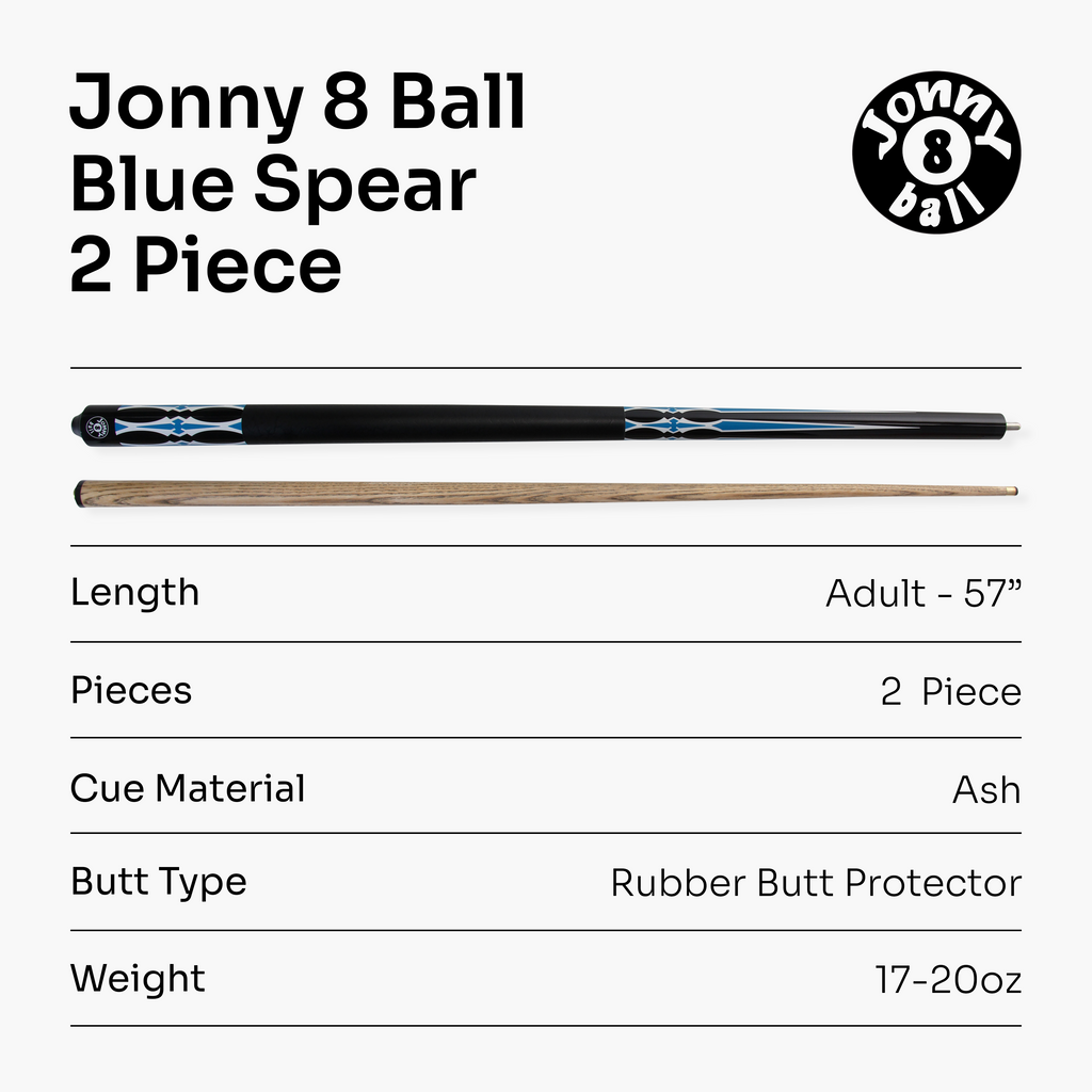 Jonny 8 Ball Riss 57-inch 2-piece pool cue Cue + Case