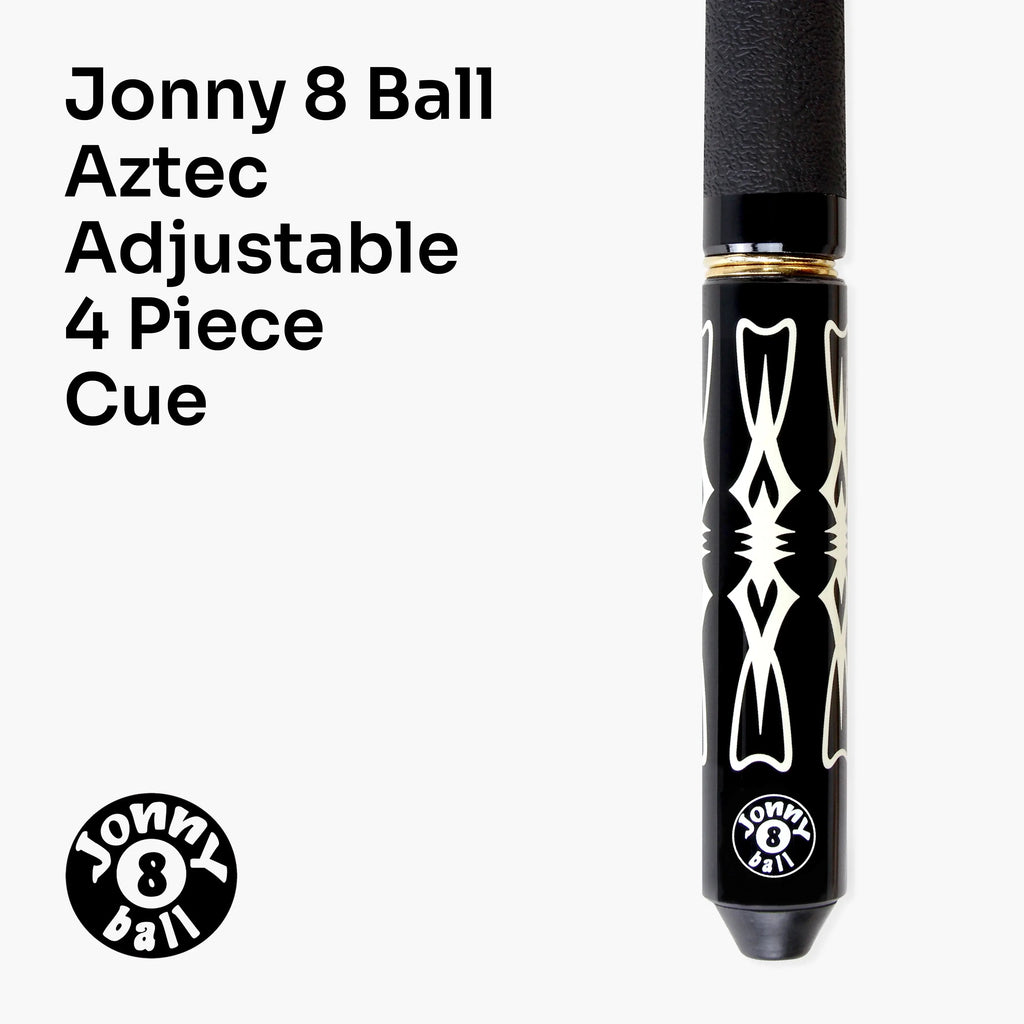 Jonny 8 Ball Aztec adjustable 4-piece pool cue Cue + Case
