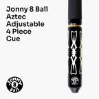 Jonny 8 Ball Aztec adjustable 4-piece pool cue Cue + Case