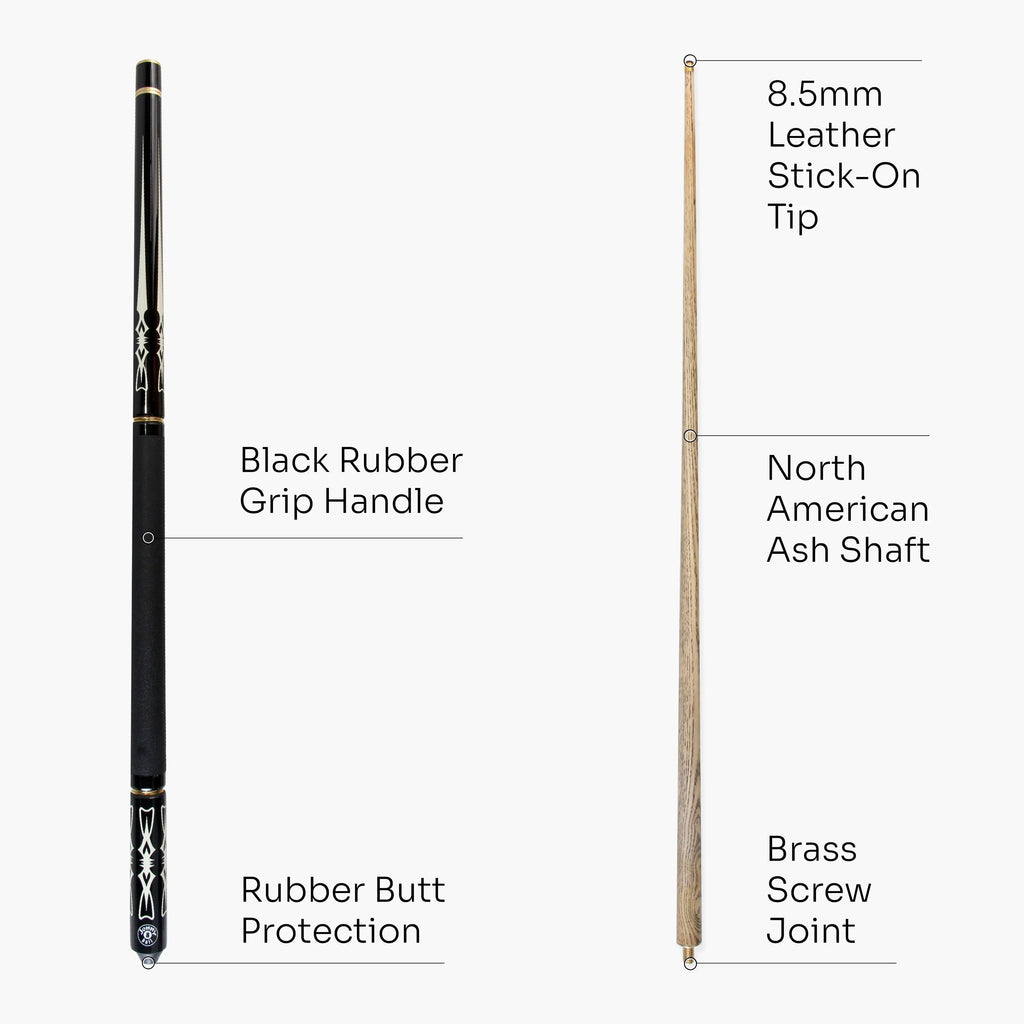Jonny 8 Ball Aztec adjustable 4-piece pool cue Cue + Case
