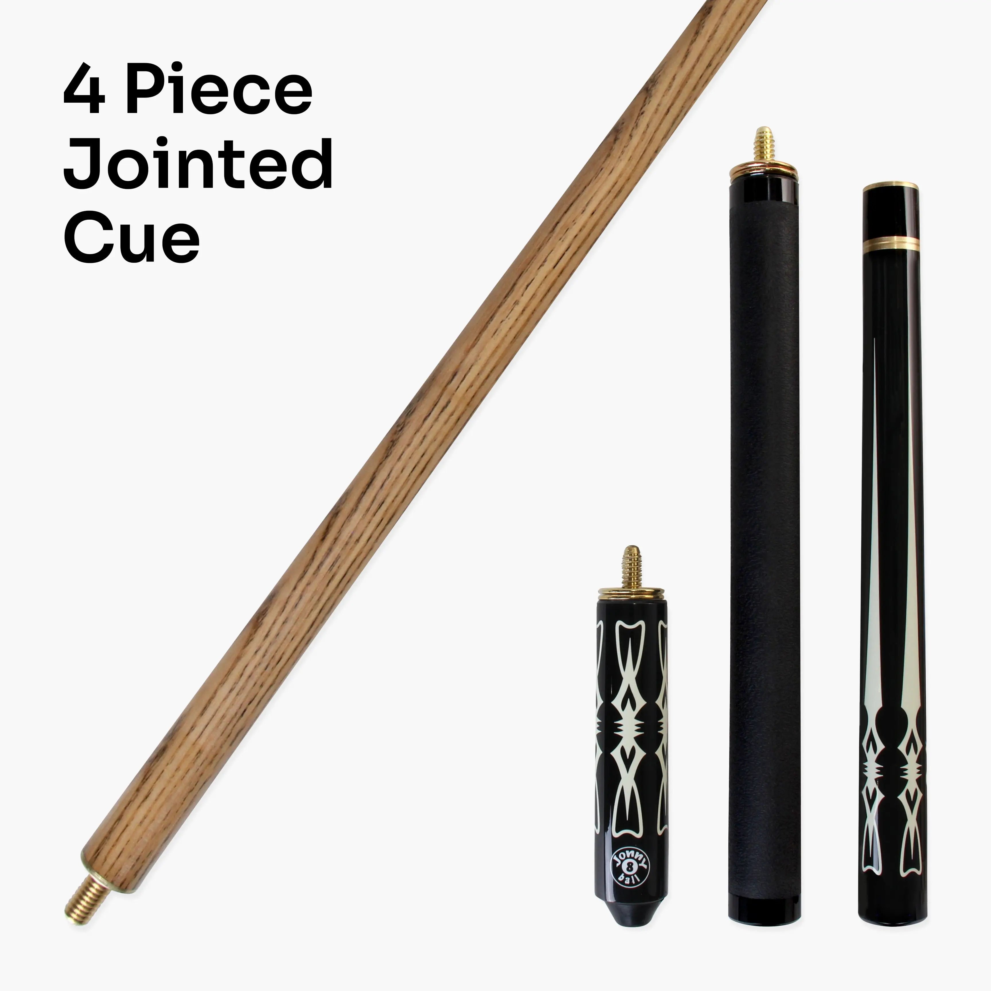 Jonny 8 Ball Aztec adjustable 4-piece pool cue Cue + Case