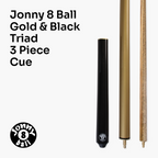 Jonny 8 Ball Triad 57-inch adjustable 3-piece cue Cue + Case