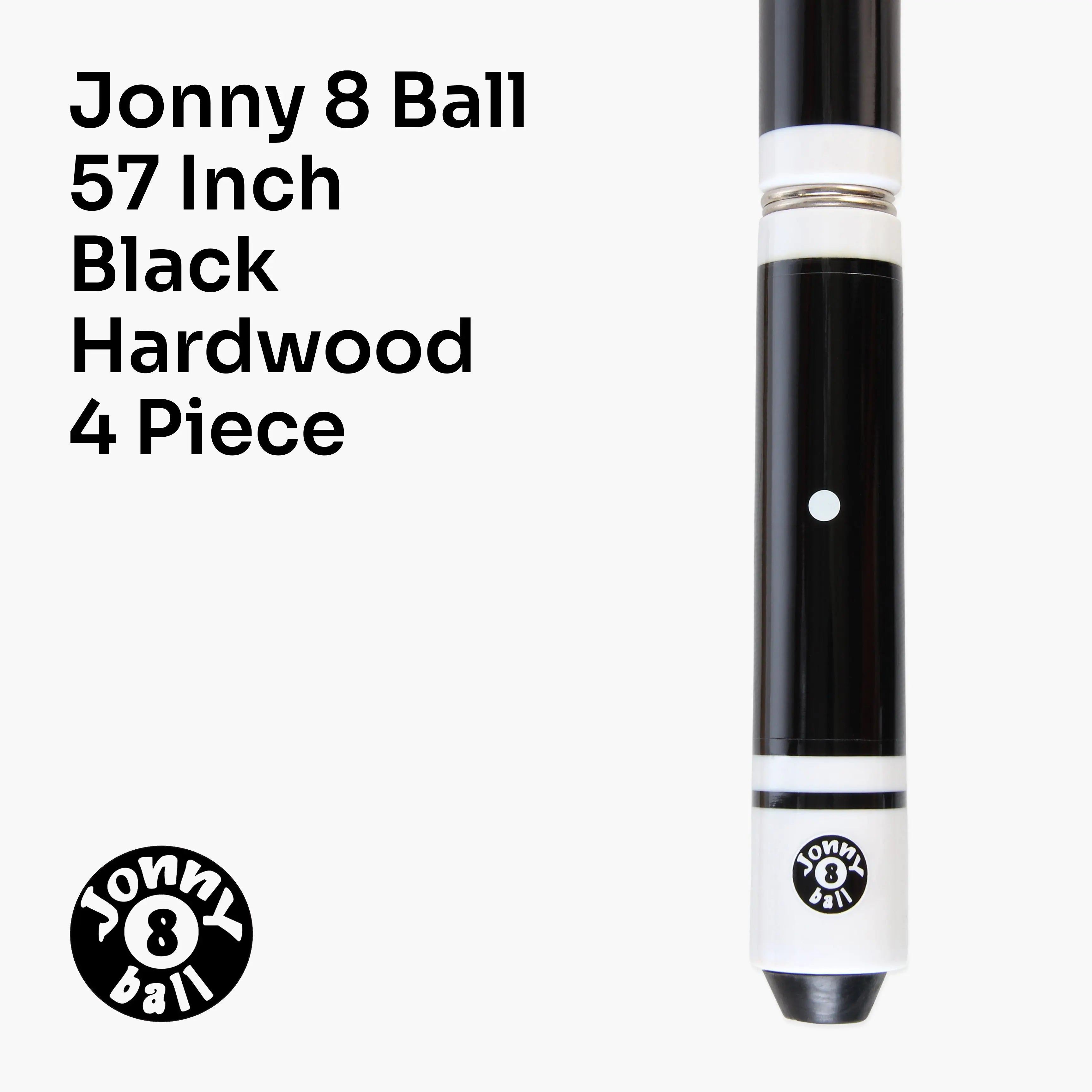 Jonny 8 Ball adjustable 4-piece cue with spare tips Cue + Case