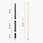 Jonny 8 Ball adjustable 4-piece cue with spare tips Cue + Case