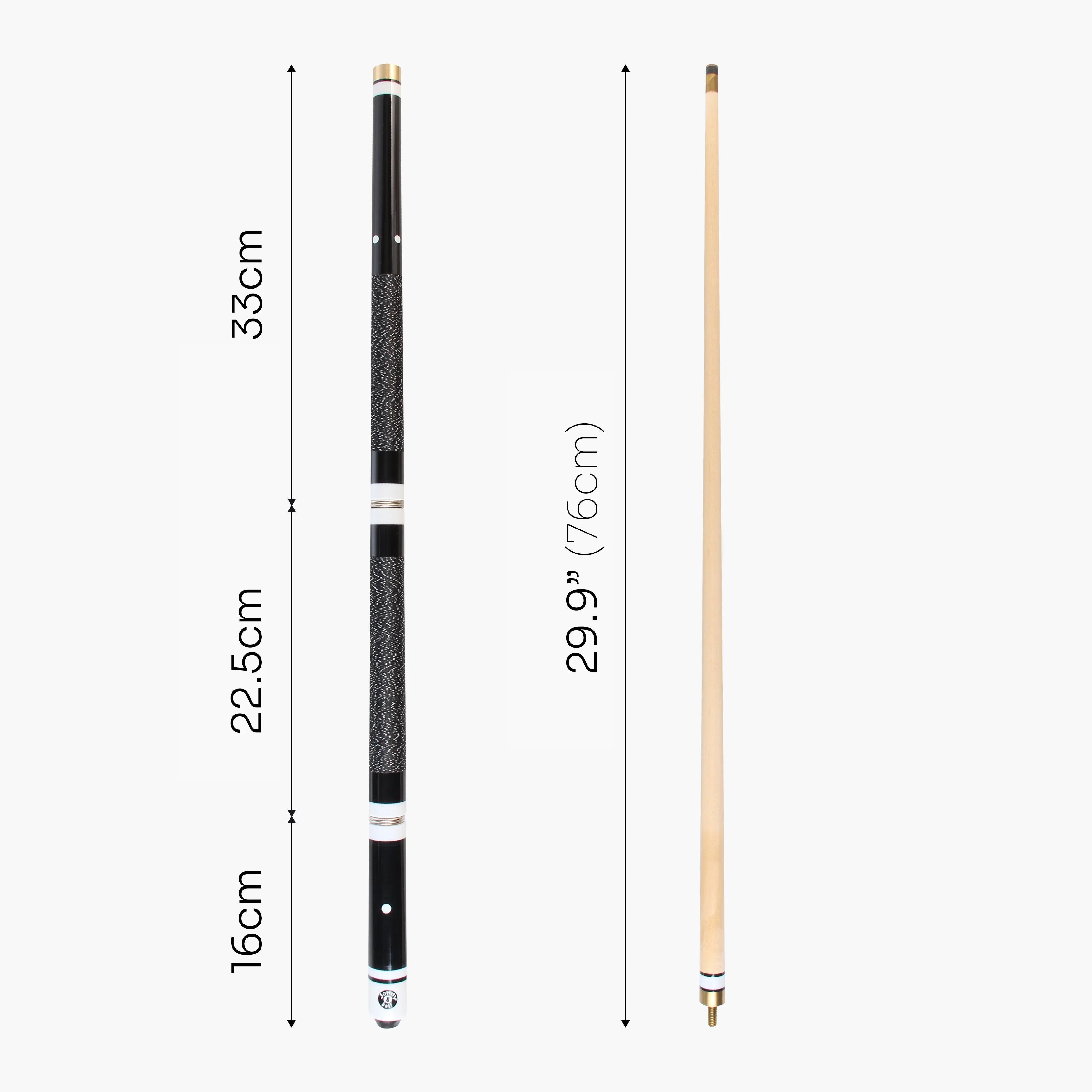 Jonny 8 Ball adjustable 4-piece cue with spare tips Cue + Case