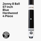 Jonny 8 Ball adjustable 4-piece cue with spare tips Cue + Case
