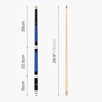 Jonny 8 Ball adjustable 4-piece cue with spare tips Cue + Case