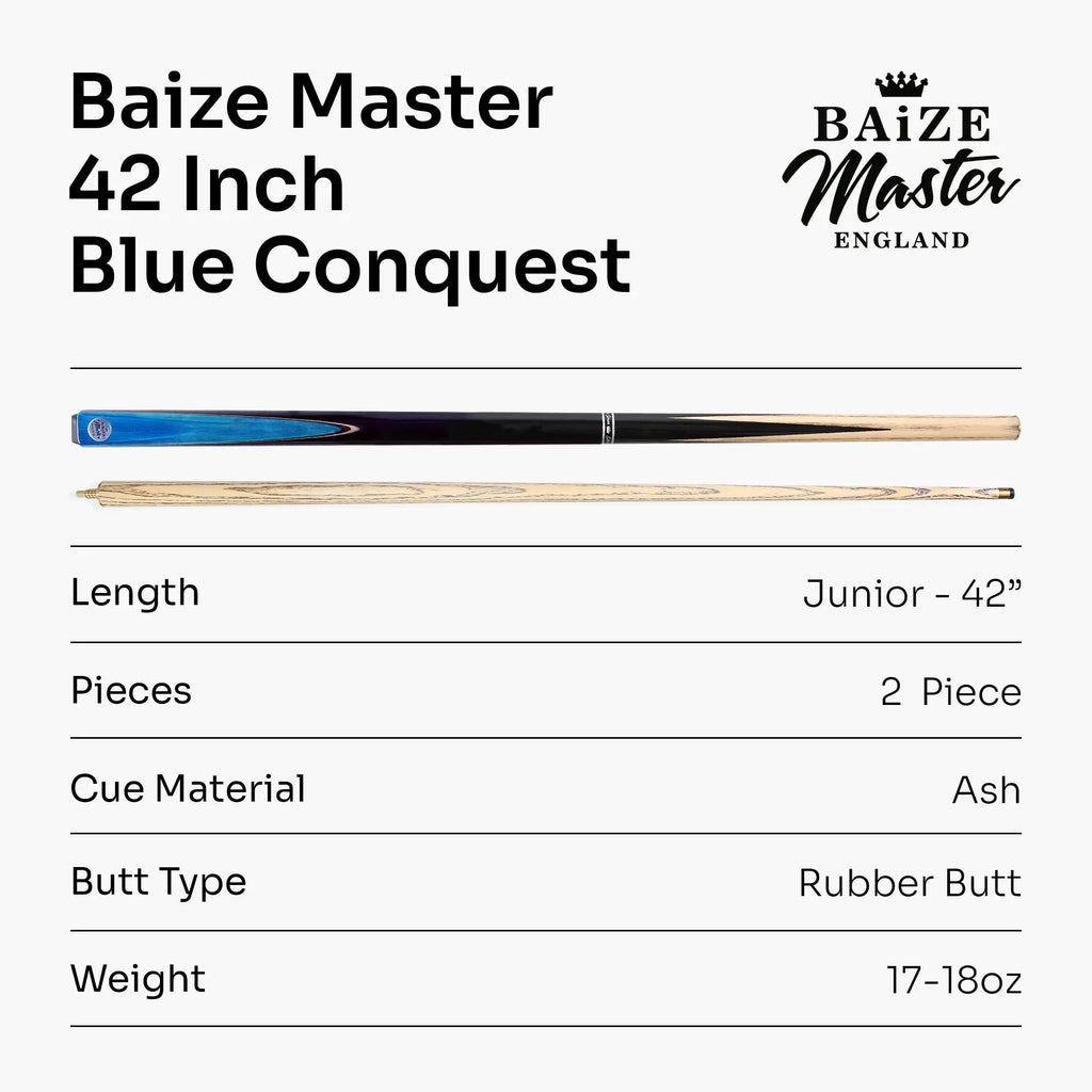 Baize Master Conquest 42-inch junior 2-piece cue Cue + Case