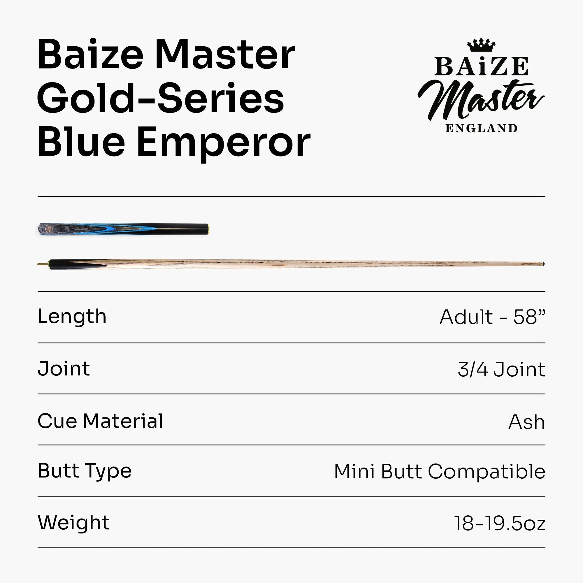 Baize Master G14 Electric Emperor 57-inch pool cue Cue + Case
