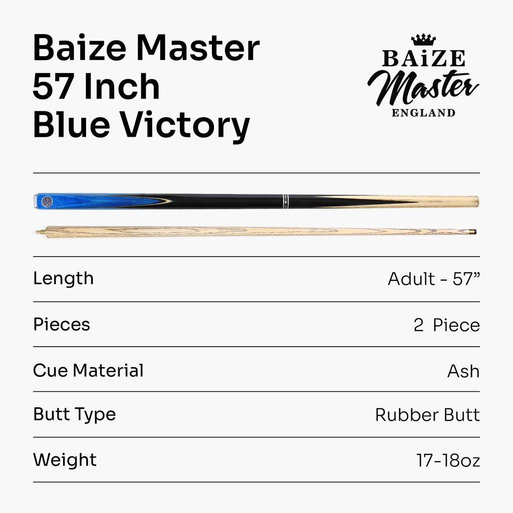 Baize Master Victory 57-inch 2-piece cue - 9.5mm tip Cue + Case