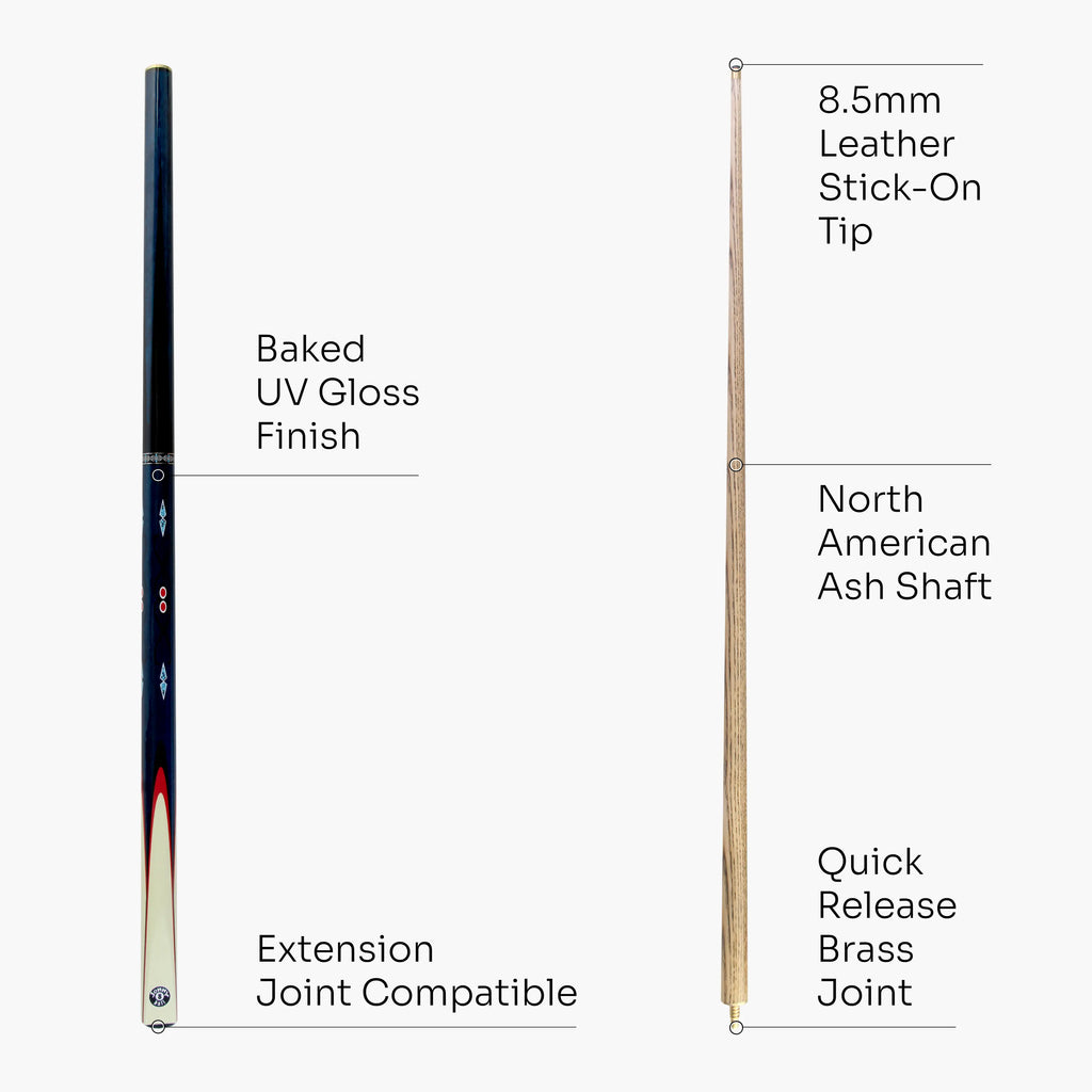 Jonny 8 Ball Comet 57-inch 2-piece pool cue Cue + Case