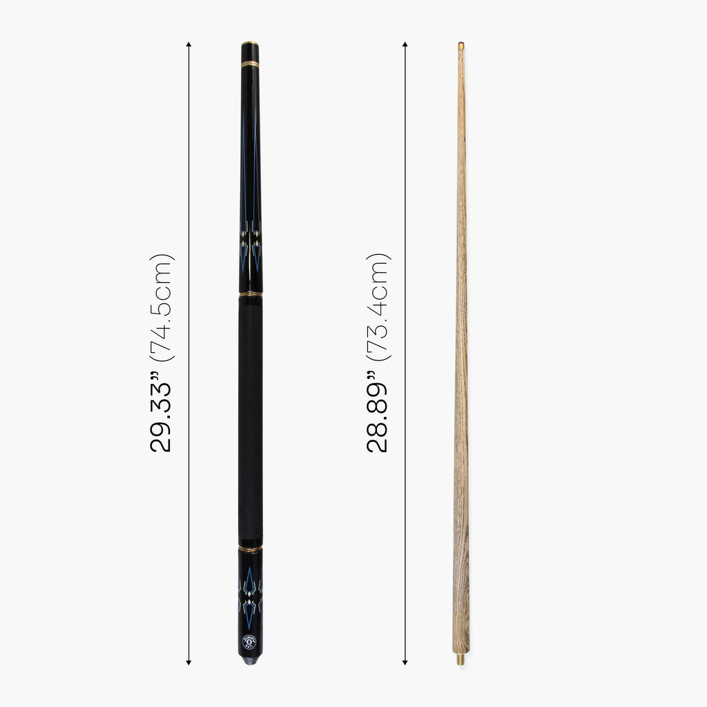 Jonny 8 Ball Blue Inca adjustable 4-piece pool cue Cue + Case