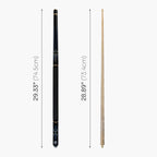 Jonny 8 Ball Blue Inca adjustable 4-piece pool cue Cue + Case