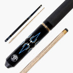 Jonny 8 Ball Blue Inca adjustable 4-piece pool cue Cue + Case