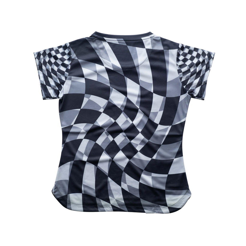 Aixo Checker Womens Top Grey Aixo