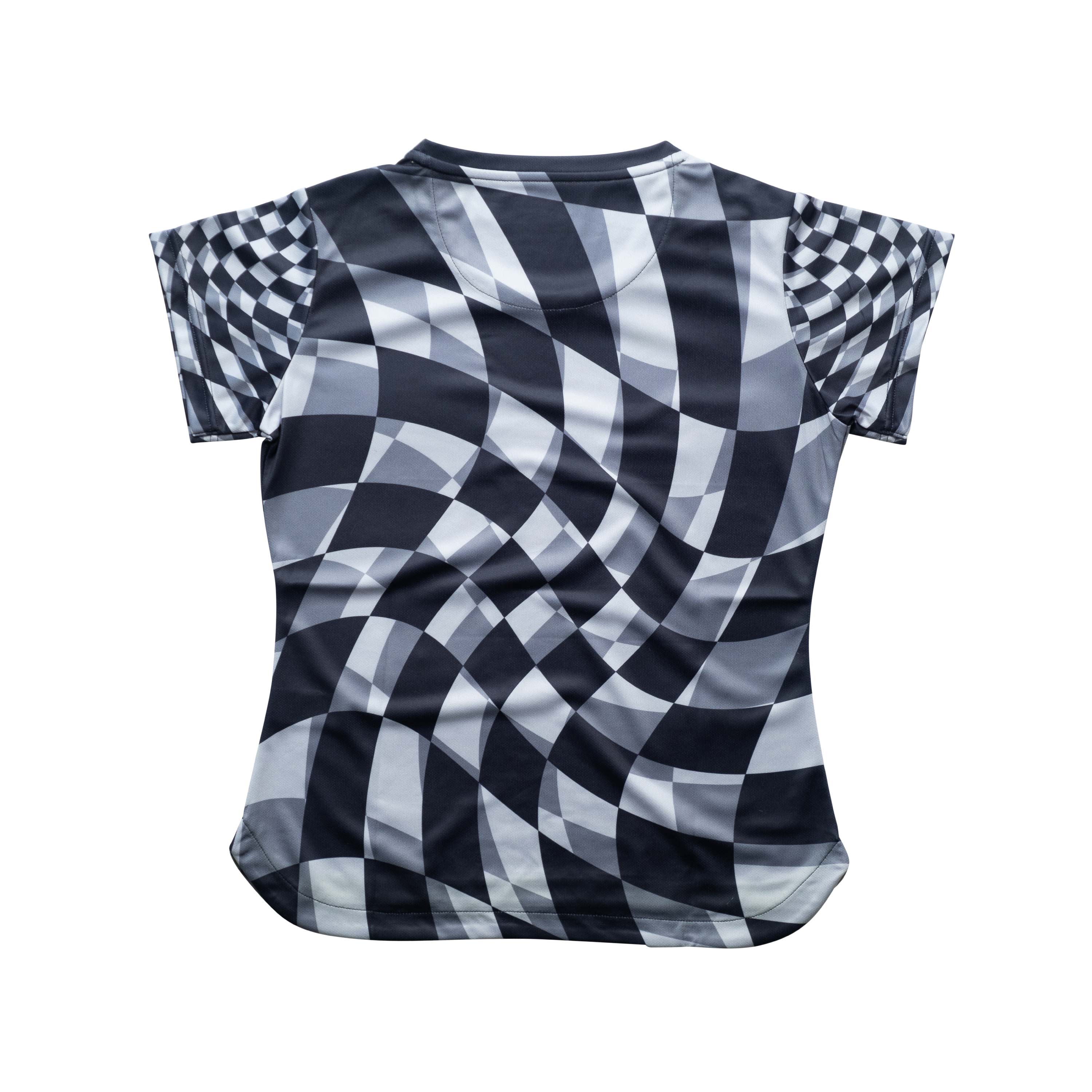 Aixo Checker Womens Top Grey Aixo