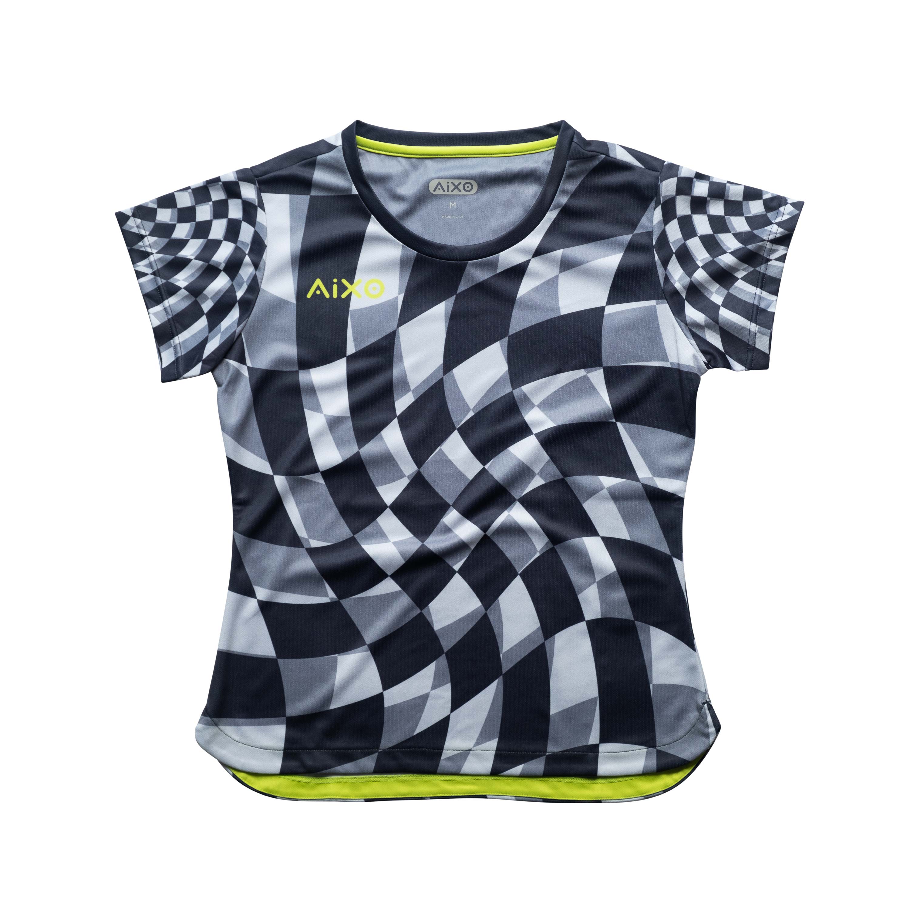 Aixo Checker Womens Top Grey Aixo