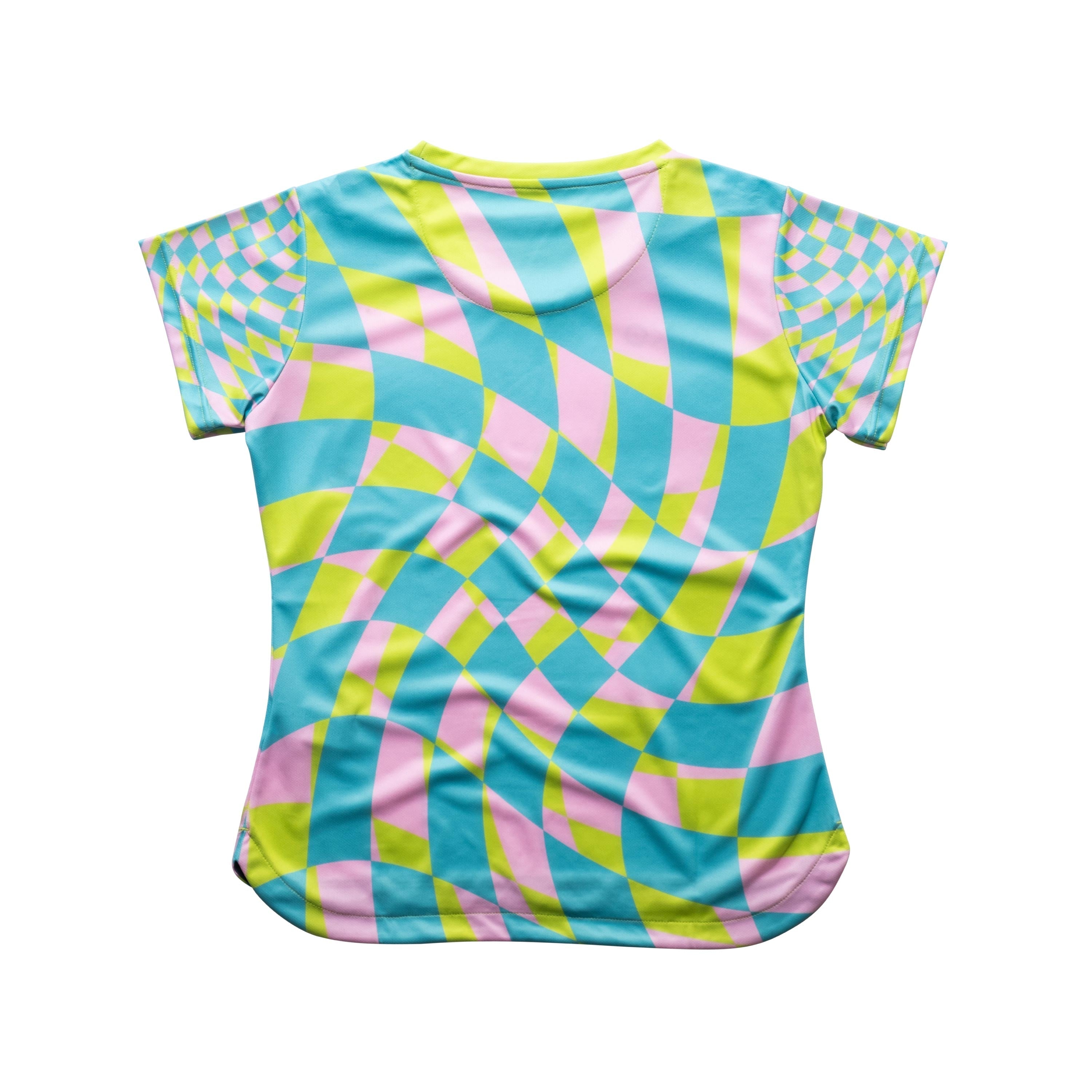 Aixo Checker Womens Top Lime Aixo