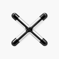 Chrome cross rest head with plastic toes