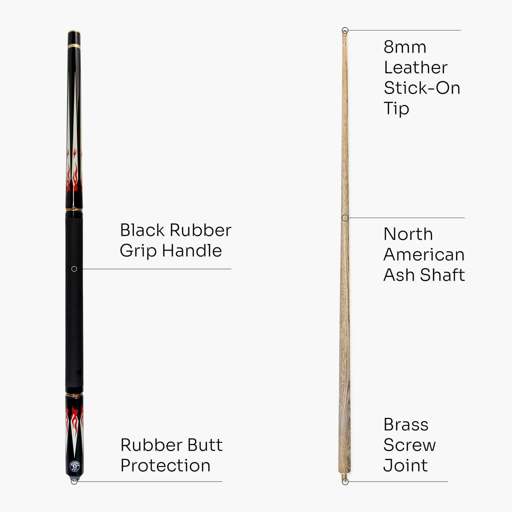 Jonny 8 Ball adjustable 57-inch 4-piece pool cue Cue + Case