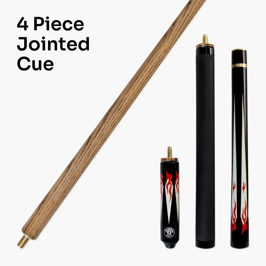 Jonny 8 Ball adjustable 57-inch 4-piece pool cue Cue + Case