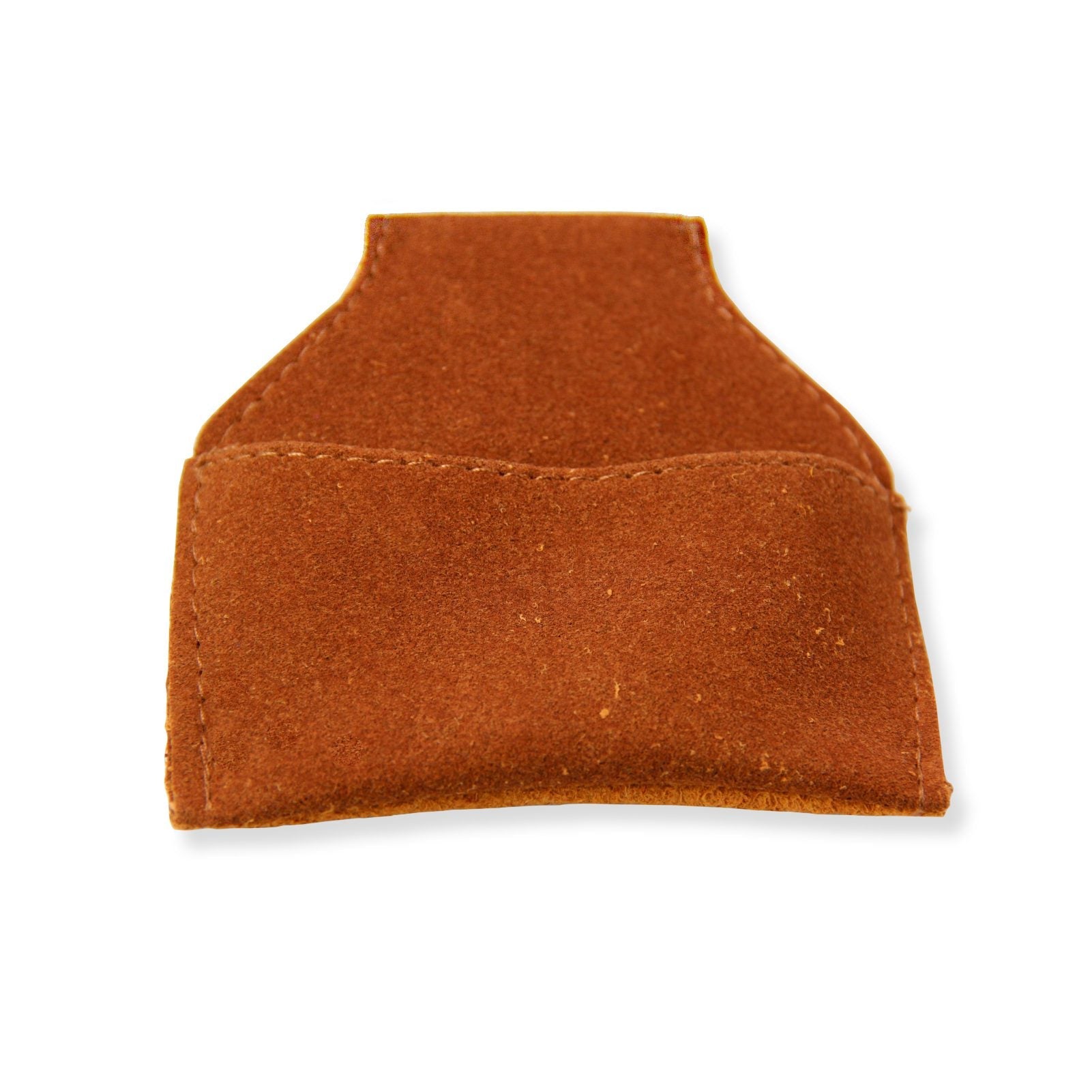 Brown suede chalk pouch with belt hook Cue + Case