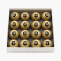 Aramith Premier Golden 8 Ball pool balls - set of 16 Cue + Case