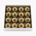 Aramith Premier Golden 8 Ball pool balls - set of 16 Cue + Case
