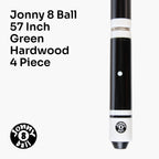 Jonny 8 Ball adjustable 4-piece cue with spare tips Cue + Case