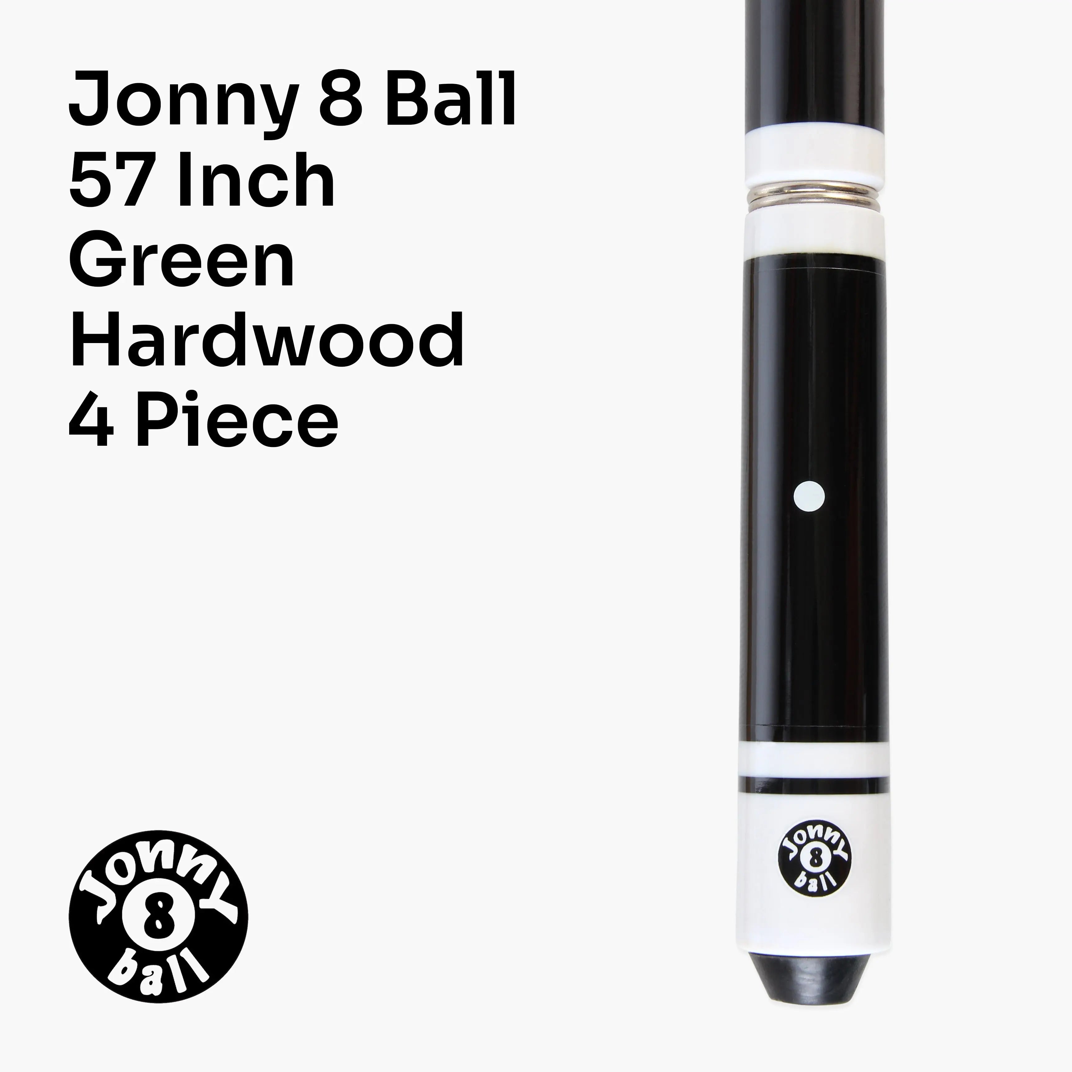 Jonny 8 Ball adjustable 4-piece cue with spare tips Cue + Case