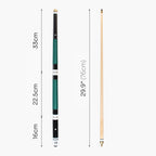 Jonny 8 Ball adjustable 4-piece cue with spare tips Cue + Case