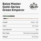 Baize Master G14 Green Emperor 57-inch pool cue Cue + Case