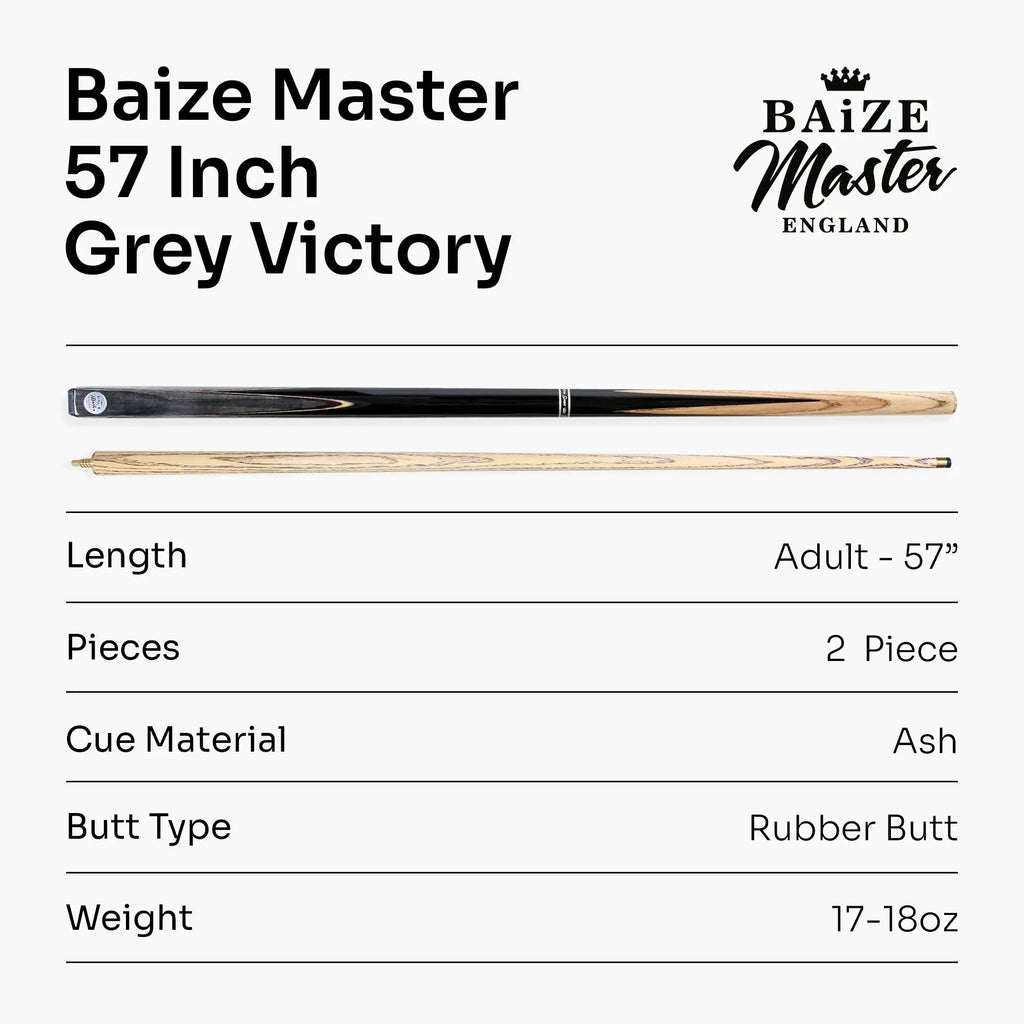 Baize Master Victory 57-inch 2-piece cue - 9.5mm tip Cue + Case