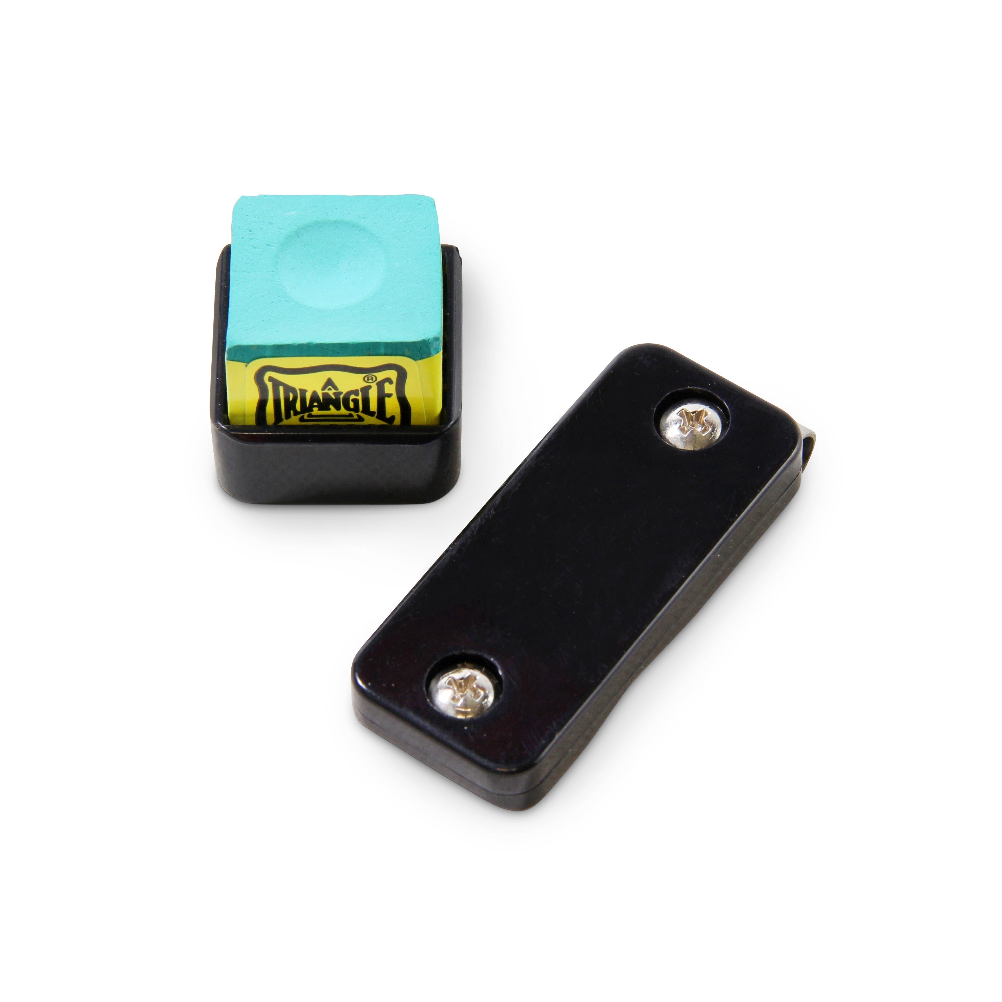 Metal magnetic chalk holder and belt clip Cue + Case