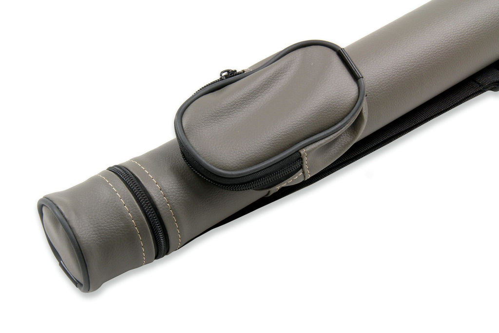 Grey hard tubular 2-piece cue case Cue + Case