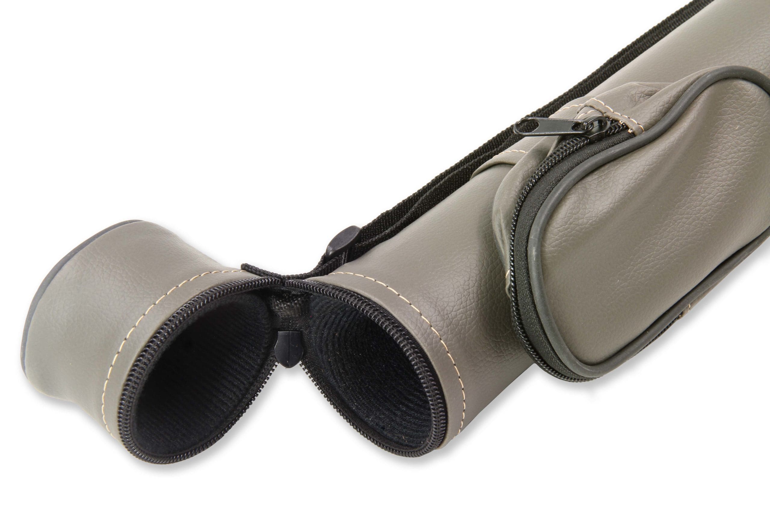 Grey hard tubular 2-piece cue case Cue + Case